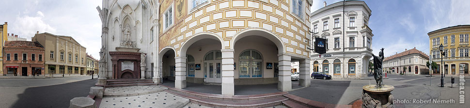 Memorial of king Matthias Corvinus Rex - Székesfehérvár, Macaristan - Panorama fotoğraf (panoramik görüntü)