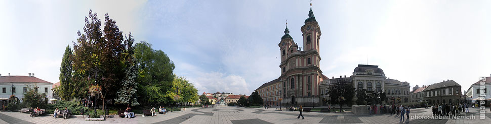 Piazza Dobó - Eger, Ungheria - Panorama (foto panoramiche)