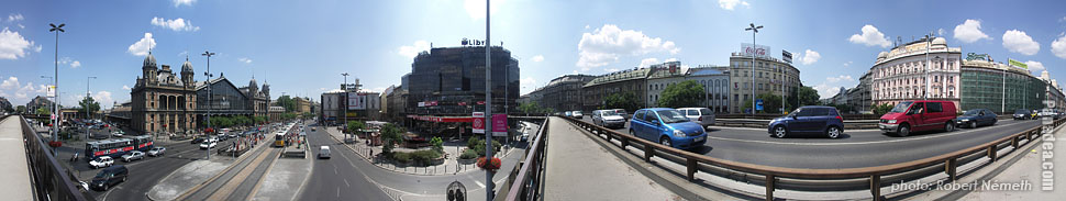 Place Nyugati, Transfert - Budapest, Hongrie - Panorama (photo panoramique)