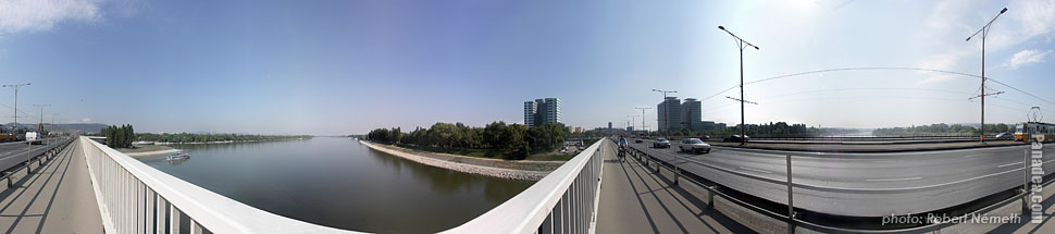 Árpád Bridge - Budapest, Ungarn - Panorama bilde