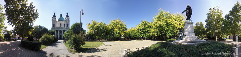 Szabadság Square - Cegléd, Hongarije - Panorama foto (panoramisch beeld)