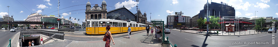 Nyugati Square, Tram stop at the Nyugati Railway Station - Будимпешта, Мађарска - Панорама фотографија (панорамска слика)