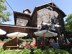 The stone building is the Báró Eötvös Lóránd Tourist Shelter - Dobogókő, Maďarsko