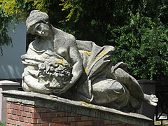 Stone statue on the bank of the Zagyva River, a female figure who symbolizes the plenty - Jászberény, Maďarsko