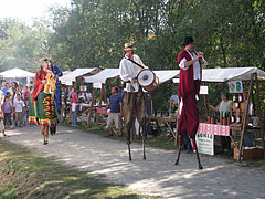 Here comes the loud "Lanky Garaboncids" ("Langaléta garabonciások") on stilts - Szentendre (Sant'Andrea), Ungheria