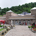 The park of the thermal bath and the bath house at the foot of the hill - Miskolc, Madžarska