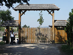 Wooden gate, that leads to the new enclosures at Gulya Hill - Veszprém, Madžarska