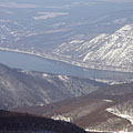 The Danube Bend in winter from the Dobogó-kő mountain peak - Dobogókő, هنغاريا