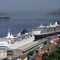Docked cruise ships in Gruž harbour (the main port of Dubrovnik) - Dubrovnik, Croatia