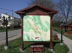 Information board in the village center - Csővár, ハンガリー