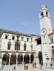 The Sponza Palace and the City Bell Tower (belfry) - 杜布羅夫尼克, 克罗地亚