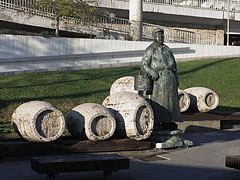 Wine merchant with a barrel - Budapešť, Maďarsko