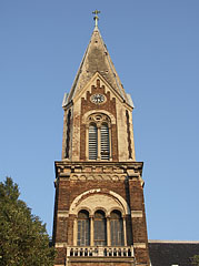 The steeple of the Our Lady of Hungary Parish Church ("Magyarok Nagyasszonya főplébániatemplom") of Rákospalota - Budapešť, Maďarsko