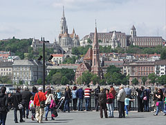 The downtown Danube bank at the main square of Budapest - Budapešť, Maďarsko