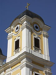 The southern steeple with the tower clock - Márianosztra, Macaristan