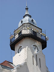 The tower of the Town Hall (clock tower, fire-watch tower and lookout tower in one) - Ráckeve, Macaristan