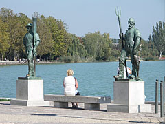 The Fisherman and the Ferryman statues at Lake Balaton - Balatonfüred, Ungaria