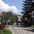 View of the World Heritage village, with spring flowers - Hollókő, Ungaria