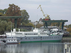 The powered boat called "Debrecen" in the harbour of the factory - Budapest, Ungheria