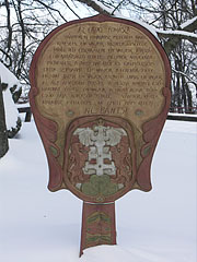 "The prayer of the forest" on a carved wooden board - Dobogókő, Ungheria