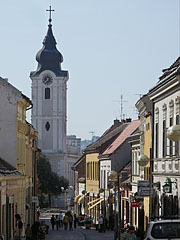 The Franciscan Church (Roman Catholic Church of St. Francis of Assisi) at the end of the street - Pécs, Ungheria