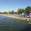 The lakeshore at the free beach - Agárd, Hongrie