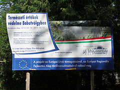 The board of the renovations of Babatvölgy from the sources of the European Union - Gödöllő Hills (Gödöllői-dombság), Madžarska