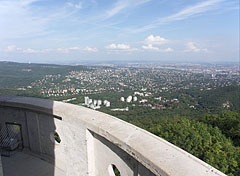 Budapest city viewed from the terrace of the Erzsébet (Elisabeth) Lookout Tower - Будапешт, Венгрия