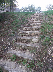 Stone stairs lead to the lookout tower - Fonyód, Hongarije