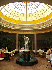 Ornate glass dome over the atrium (lobby) of the thermal bath - Miskolc, Hongarije