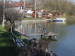 The landscaped shore of the Bánki Lake - Bánk, Ungari