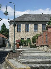 The small street between the thermal bath and the "Kisboldogasszony" ("Nativity of Mary" or "Birth of Virgin Mary") Roman Catholic Church - Szerencs, Ungari