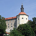 Castle of Škofja Loka ("ŠkofjeLoški grad") on the hilltop - Škofja Loka, سلوفينيا
