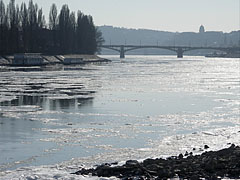 Ice floes on the Danube River at the Margaret Island - 부다페스트, 헝가리