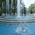 The new Musical Fountain (in Hungarian "Zenélő Szökőkút") - Budapešť, Maďarsko