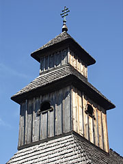 The wooden shingle steeple of the Greek Catholic Churc from Mándok - Szentendre, Maďarsko