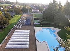 Awakening early-autumn morning landscape, from the balcony of Hotel Annabella - Balatonfüred, Ungaria