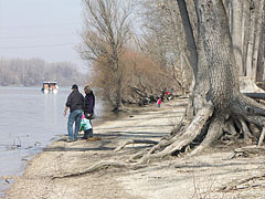 The people are lured to the riverbank by the pleasant sunshine - Dunakeszi, Ungaria