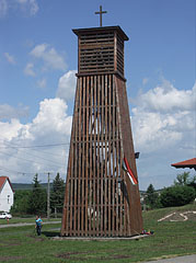 The belfry (separated bell-tower) of the St. Joseph the Worker Church - Szerencs, Ungaria