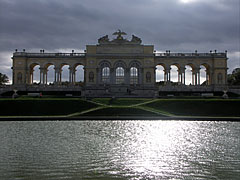 The Gloriette and a small pond in front it - Viena, Austria