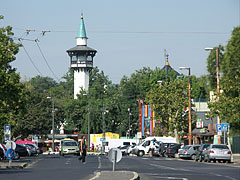 The "Állatkerti körút" ("The Zoo's Boulevard") with the tower of the Elephant House in the Budapest Zoo - Budapest, Ungheria