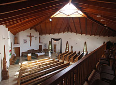The interior of the upper church, viewed from the choir loft - Szerencs, Ungheria