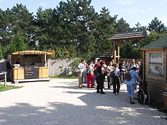 Entrance of the recently developed new zones on Gulya Hill, with a chimney cake vendor (in Hungarian "kürtőskalács") - Veszprém, Ungheria