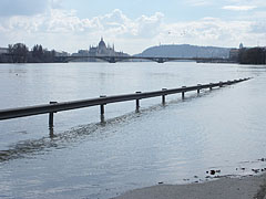 River flood on the Buda quay - Budapest, Hongrie