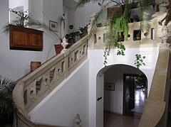 The baroque grand staircase of the Széchenyi Palace - Nagycenk, Madžarska