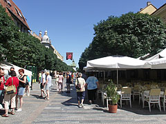 This section of the main street is pedestrian only - Keszthely, Hongarije