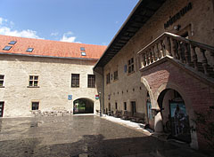 The inner courtyard of the castle that is restored in late renaissance style  - Szerencs, Ungari