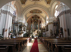 Church of the Whites (Fehérek temploma) or the former Dominican Church, the ornate rococo style interior - Vác, Ουγγαρία