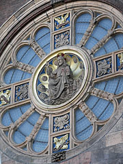 The rosace (rose window) of the Sint Nicolaaskerk (St. Nicholas Church) - Amsterodam, Nizozemsko