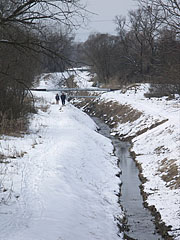 The Szilas Stream ("Szilas-patak") in winter - Budapešť, Maďarsko